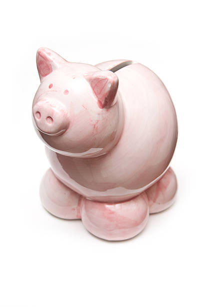istock Pink piggy bank isolated on a white background 95479395