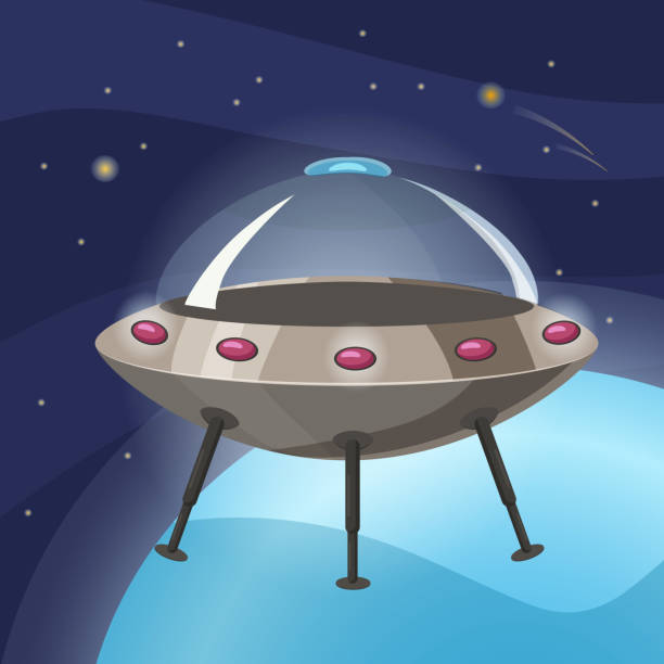 istock UFO spaceship, cartoon style, background space planet, isolated, vector, illustration 954796872
