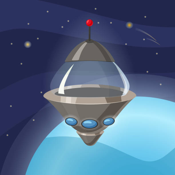 istock UFO spaceship, cartoon style, background space planet, isolated, vector, illustration 954796954