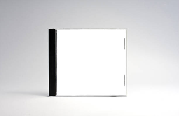 blank cd case isolated stock photo