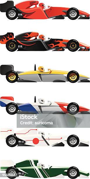 Openwheel Singleseater Racing Car Stock Illustration - Download Image Now - Racecar, Car, Side View