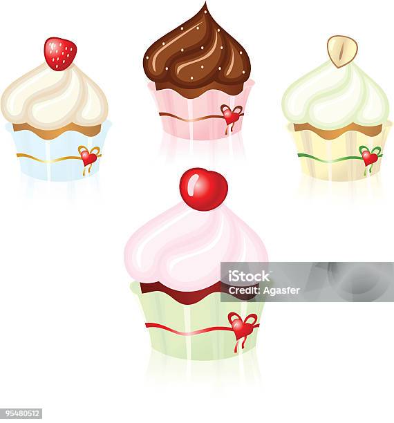 Set Muffins Stock Illustration - Download Image Now - Backgrounds, Birthday, Birthday Present