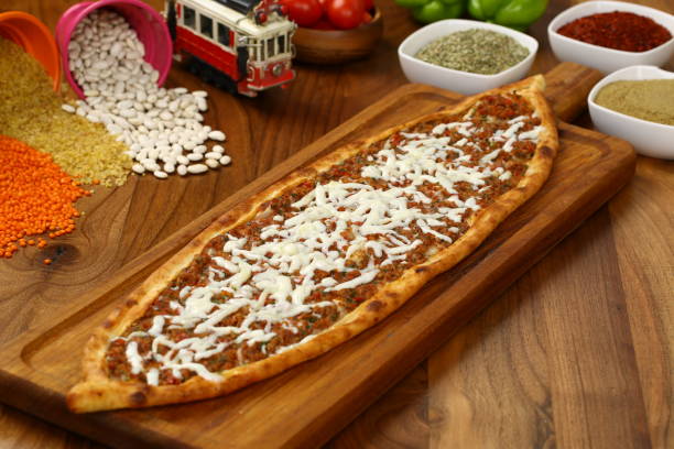istock Traditional turkish food minced pide 954817474
