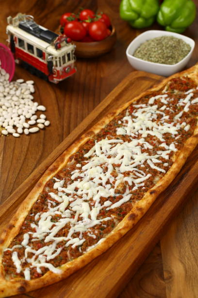 istock Traditional turkish food minced pide 954817558