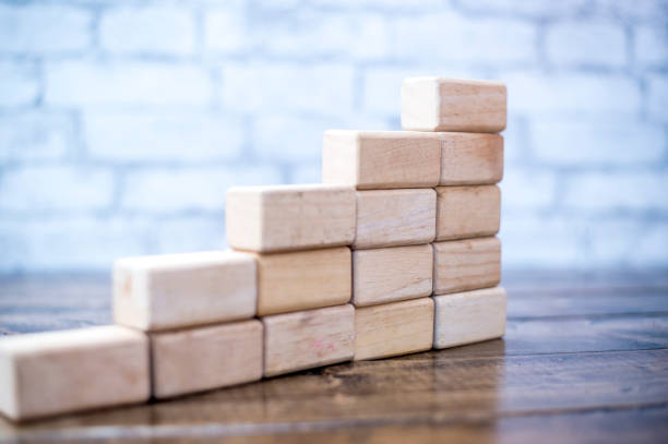 istock Growth as shown by wooden blocks 954819902