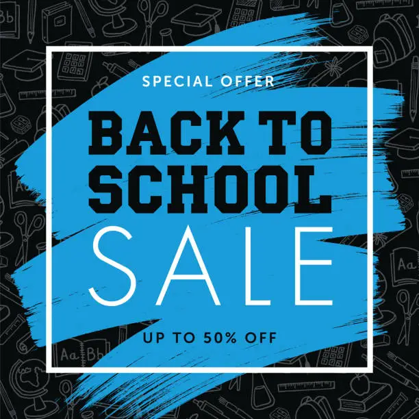 Vector illustration of Back To School Background for advertising, banners, leaflets and flyers