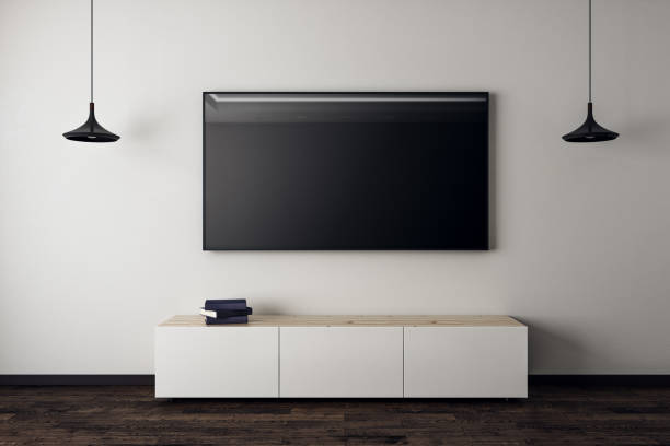 istock Clean living room with empty TV 954820478