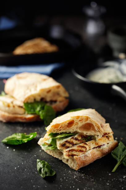 istock Grilled chicken ciabetta  sandwich 954822512