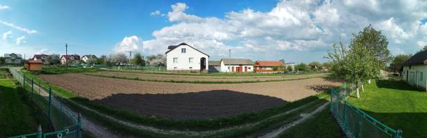 istock Rural scene, panorama. West Ukraine village. 954826084