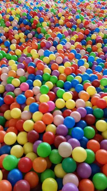 Colourful Ball pit in a Brazilian mall