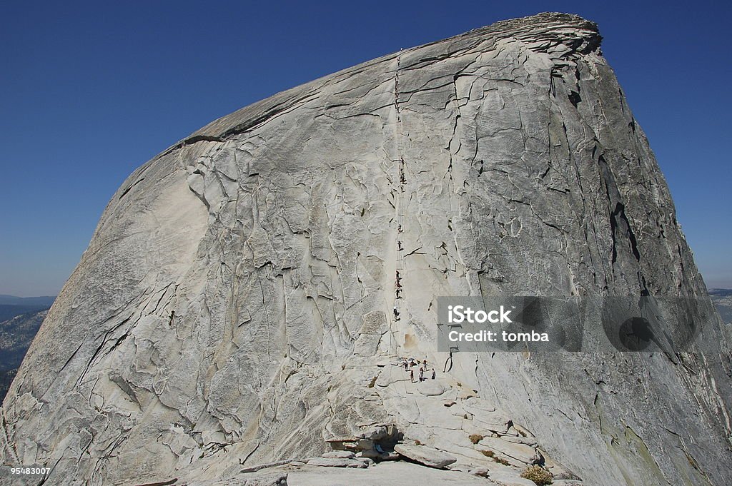 Climbing Half Dome  Adversity Stock Photo