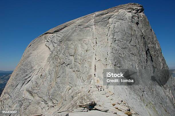 Climbing Half Dome Stock Photo - Download Image Now - Adversity, Architectural Dome, California