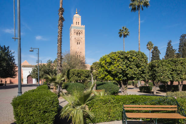 istock Gardens around Koutoubia Mosque, Marrakech, Morocco 954833454