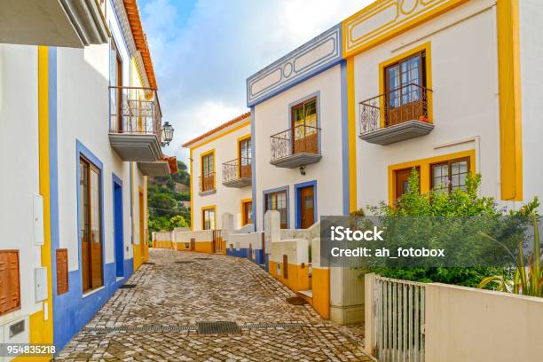 Village Street With Residential Buildings In The Town Of Bordeira Near Carrapateira Municipality Of Aljezur District Of Faro Algarve Portugal Stock Photo - Download Image Now