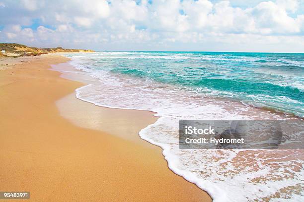 Beach And Sea Stock Photo - Download Image Now - Beach, Blue, Breaking Wave