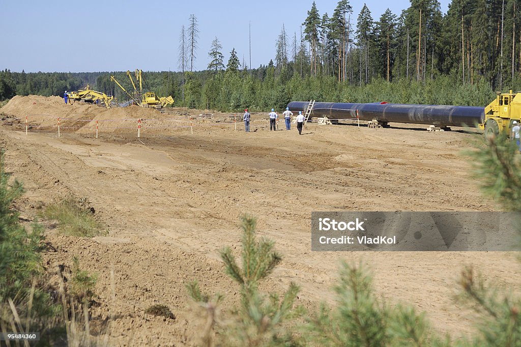 Gaz pipeline, Plac budowy - Zbiór zdjęć royalty-free (Bez ludzi)