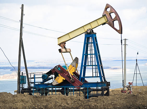 Oil pump stock photo