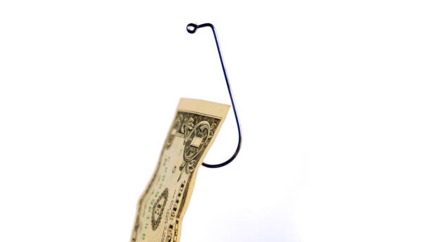 istock Dollar On A Fishing Hook Isolated On White Background 954844472