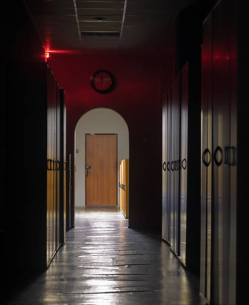 Dark corridor stock photo