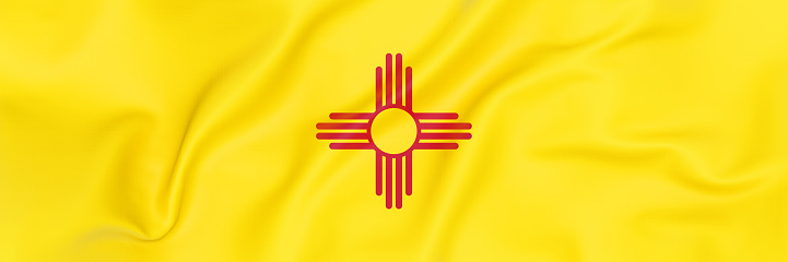 Top view of new Mexico flag