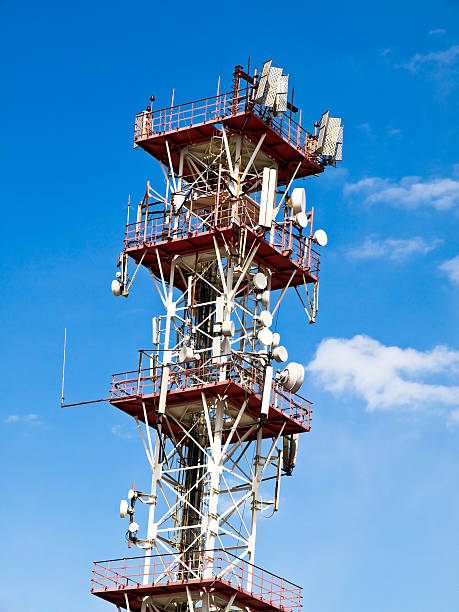 Cell phone tower stock photo
