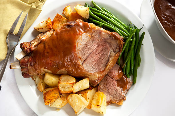 Lamb Dinner  lamb meat photos stock pictures, royalty-free photos & images