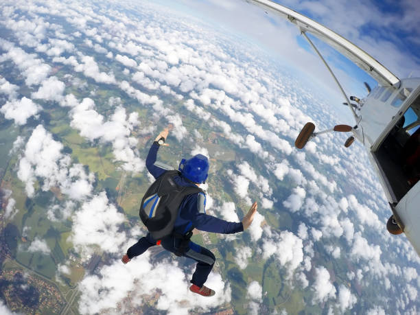 istock Skydiver dive to the earth. 954859782