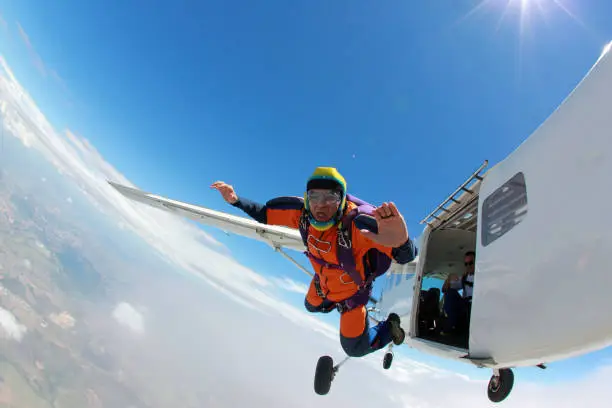 Photo of Skydiver senior man