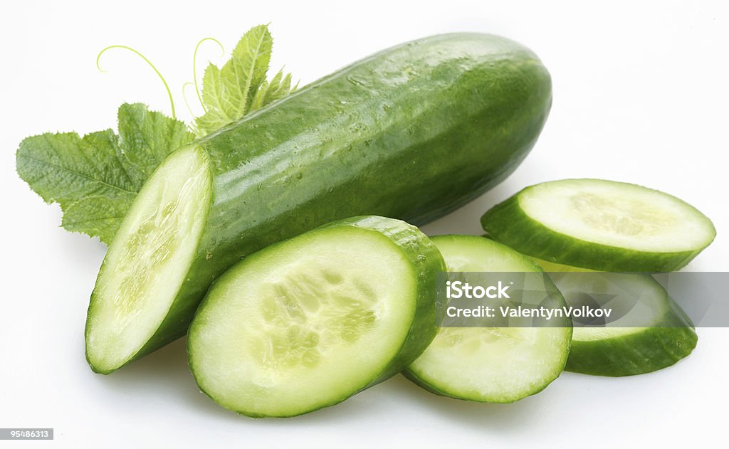 Cucumber and  its rounds  Color Image Stock Photo