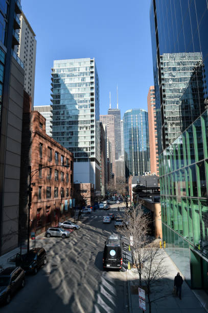 istock Chicago Building skyline in a blue day 954866750