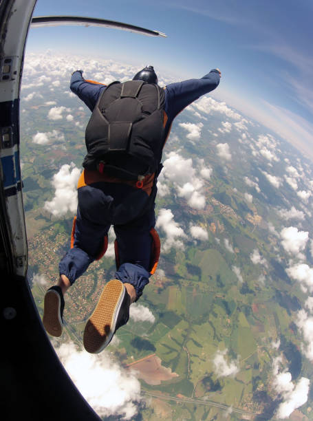 istock Skydiver jump out of plane 954867500