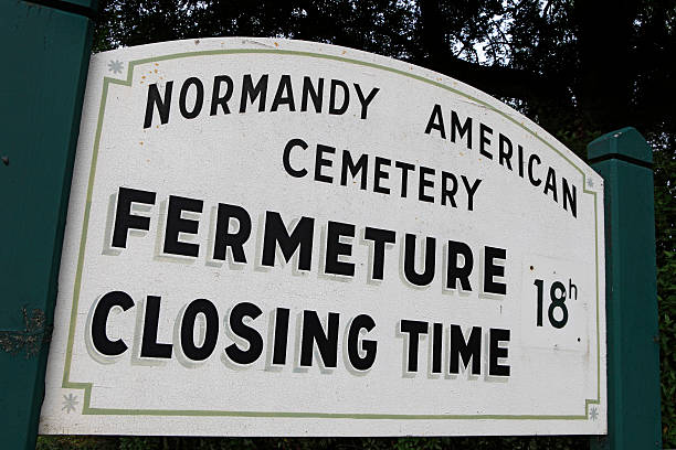 istock closing sign at the Normandy American War Cemetery and Memorial 95487049