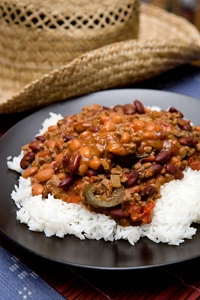 Restaurante Tex-Mex chile Con Carne - foto de stock