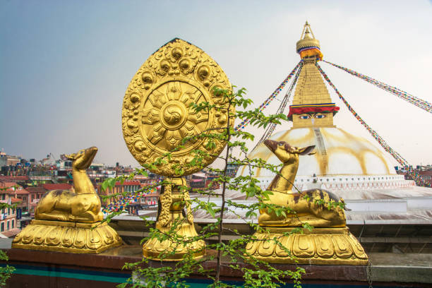 istock Sacred Buddhist symbol in Nepal. 954881548