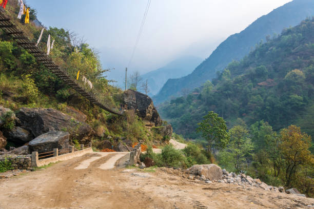istock Mountain road in Nepal. 954881628