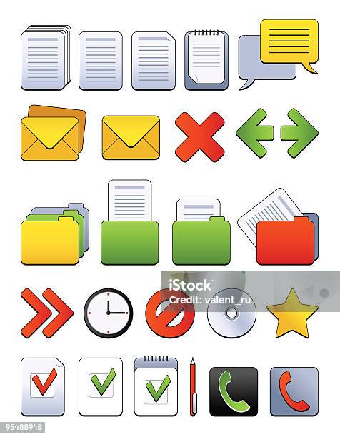 Office Websymbol Stock Vektor Art und mehr Bilder von Akte - Akte, Brief - Dokument, Computerausdruck