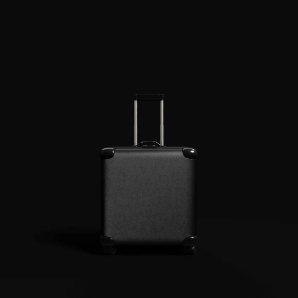 istock Travel suitcase made from leather black color with clipping path 954891878