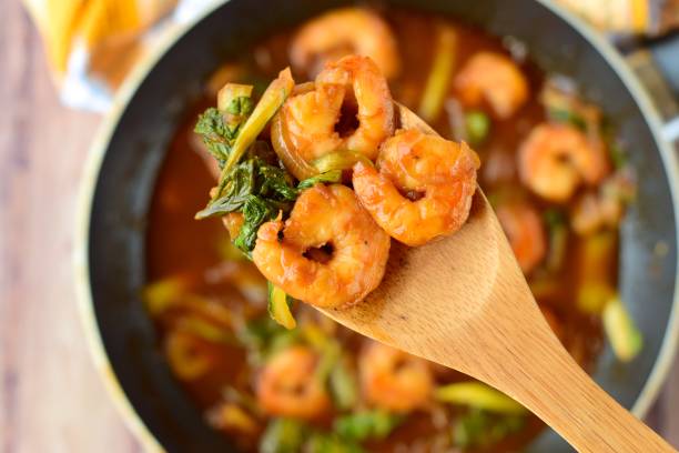 istock Prawn bok choy soy sauce 954892938