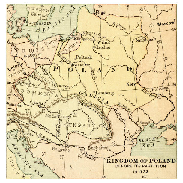 istock Map of the Kingdom of Poland 1881 954896452
