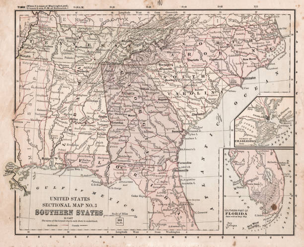 istock Map of southern states USA 1881 954899982