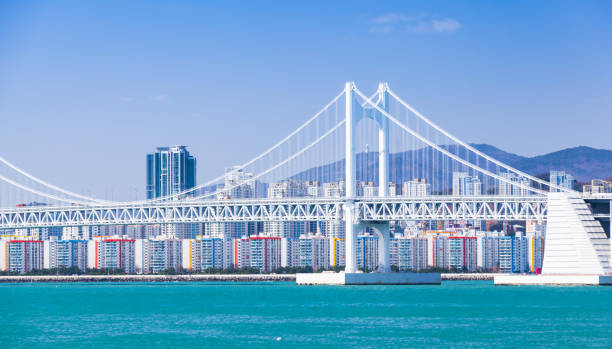 istock Diamond Bridge, suspension bridge in Busan 954900160