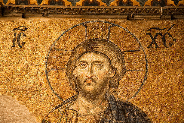 istock Jesus Christ Mosaic from Hagia Sophia 95490038