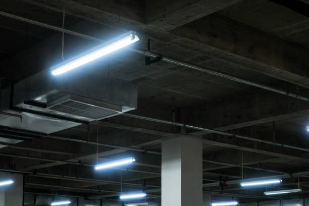 istock Fire Annihilator Pipe in a Chinese underground parking garage 954901954