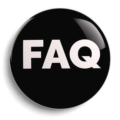 FAQ Frequently Asked Questions Yellow Round Black Icon