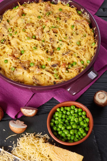 istock Tetrazzini - pasta, cream sauce, chicken meat 954907446