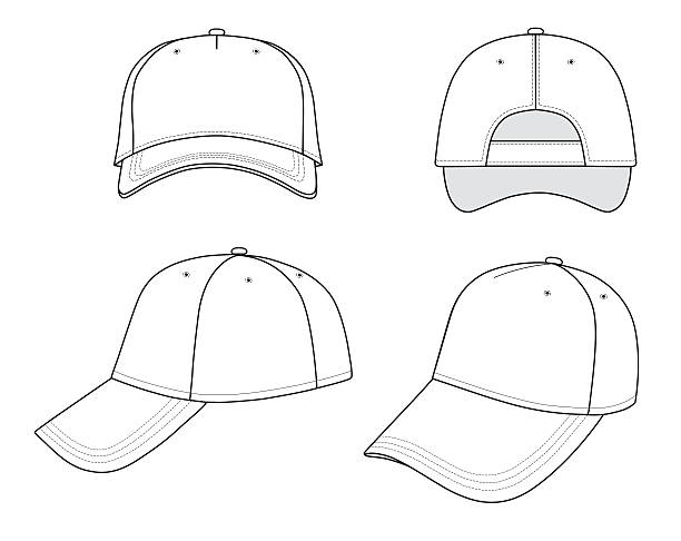 кепка - cap template hat clothing stock illustrations