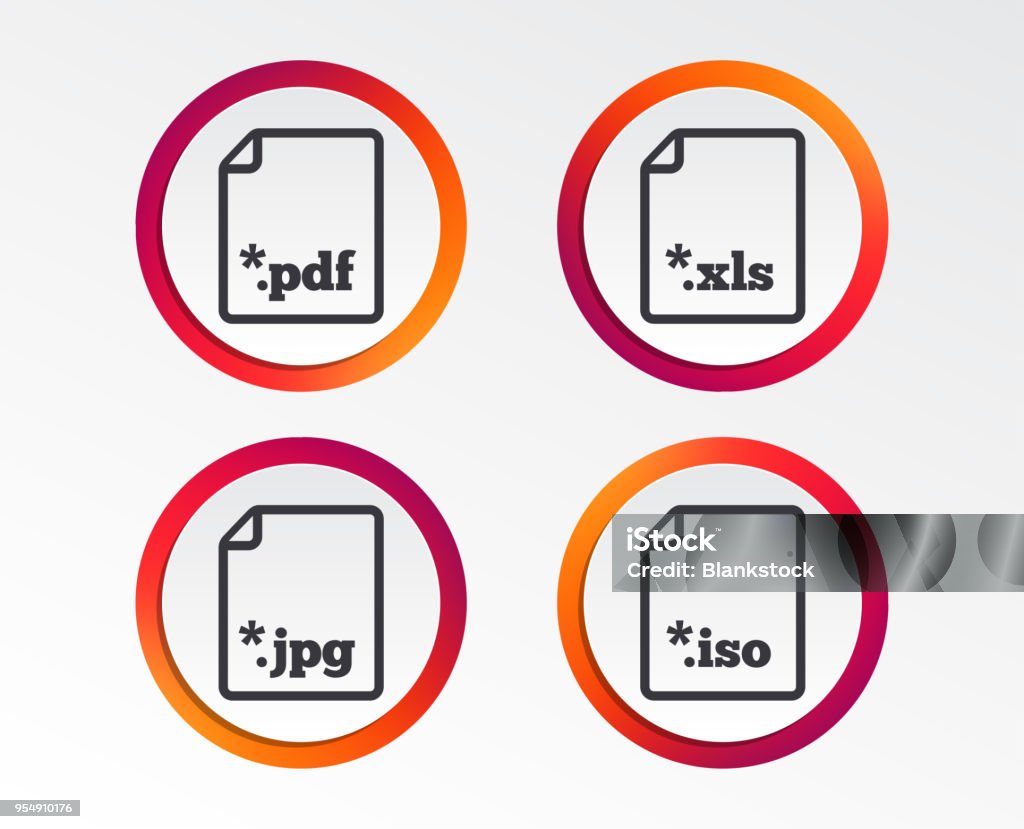 Document Signs File Extensions Symbols Stock Illustration - Download ...