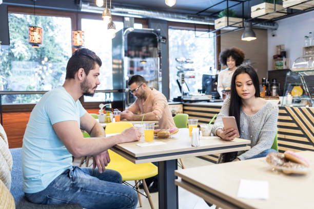 istock Couple dating in cafe 954910298