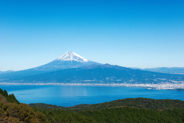 istock Mt. Fuji and the Pacific Ocean on a sunny day. 954915480