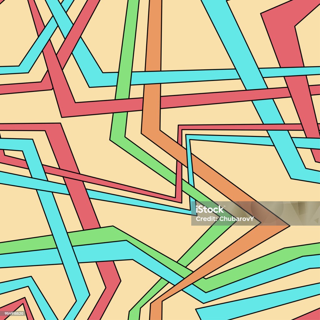 Abstract Colored Background With Parallel Lines Seamless Pattern Stock ...